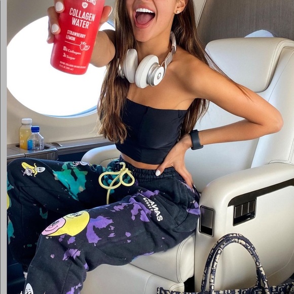 Bananas monkey tie dye sweatpants small - Picture 2 of 9